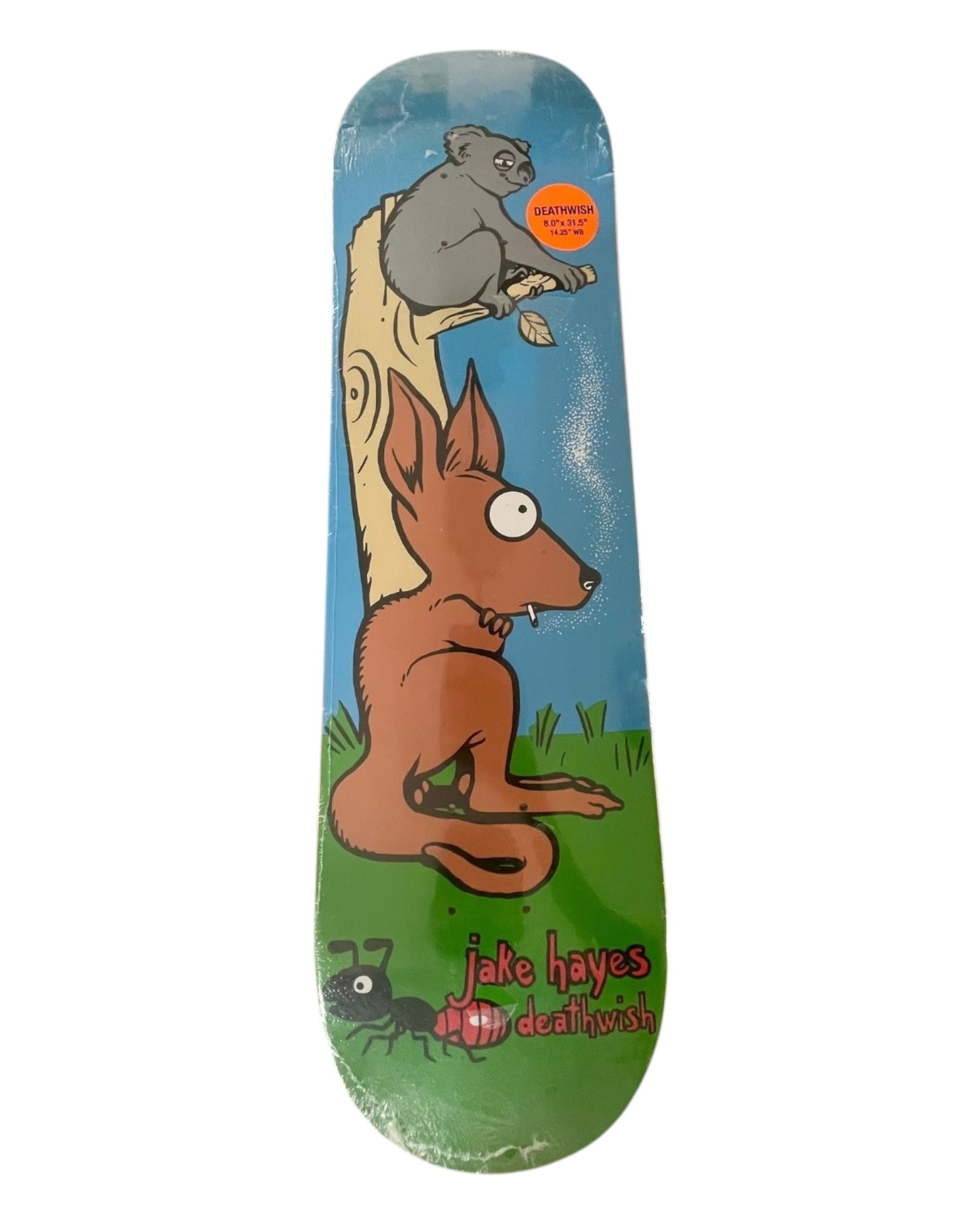 Deathwish Skateboards Jake Hayes Smoking Roo Deck 8.0”