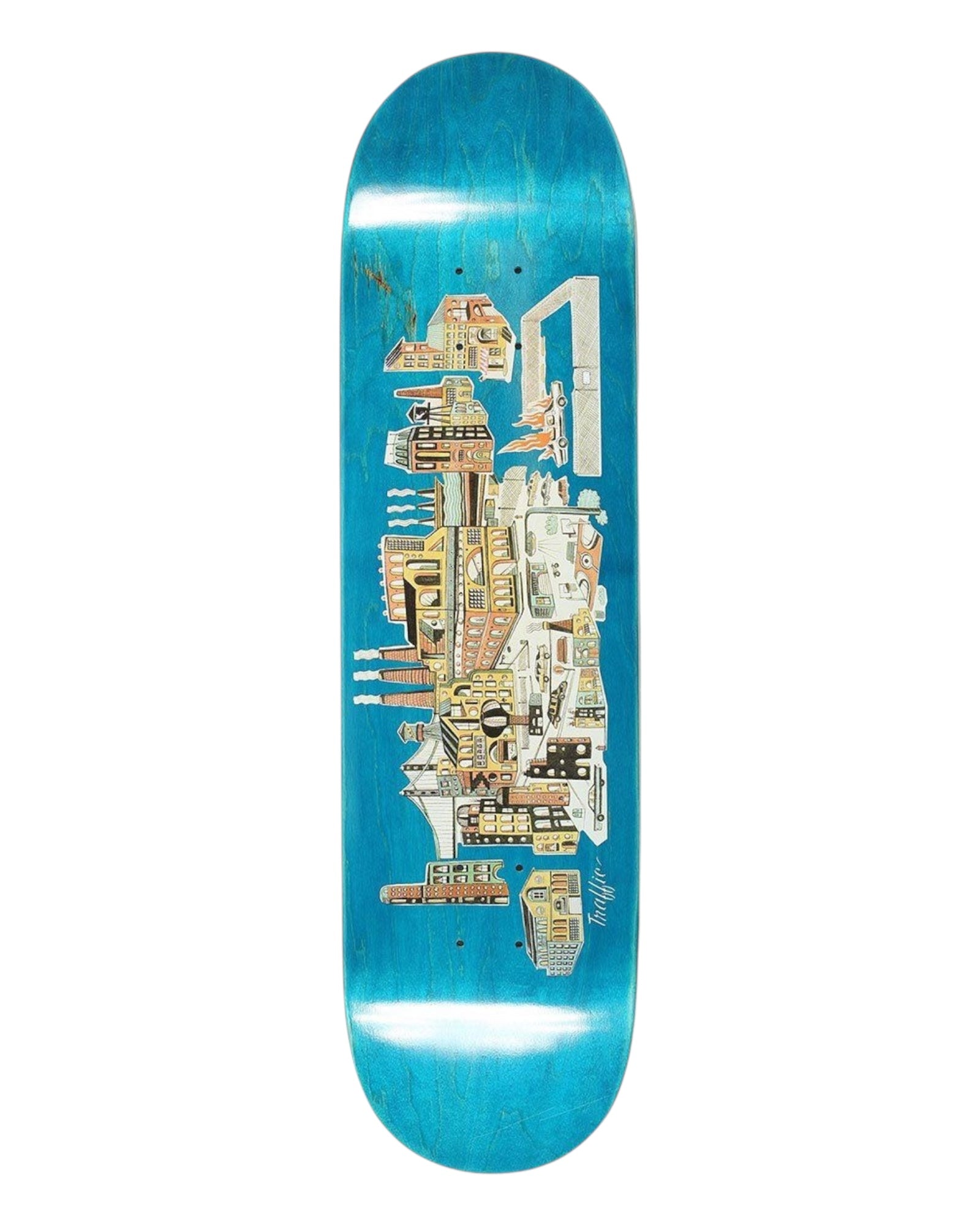Traffic Skateboards City Blocks Industrial Deck 8.25” *stain may differ