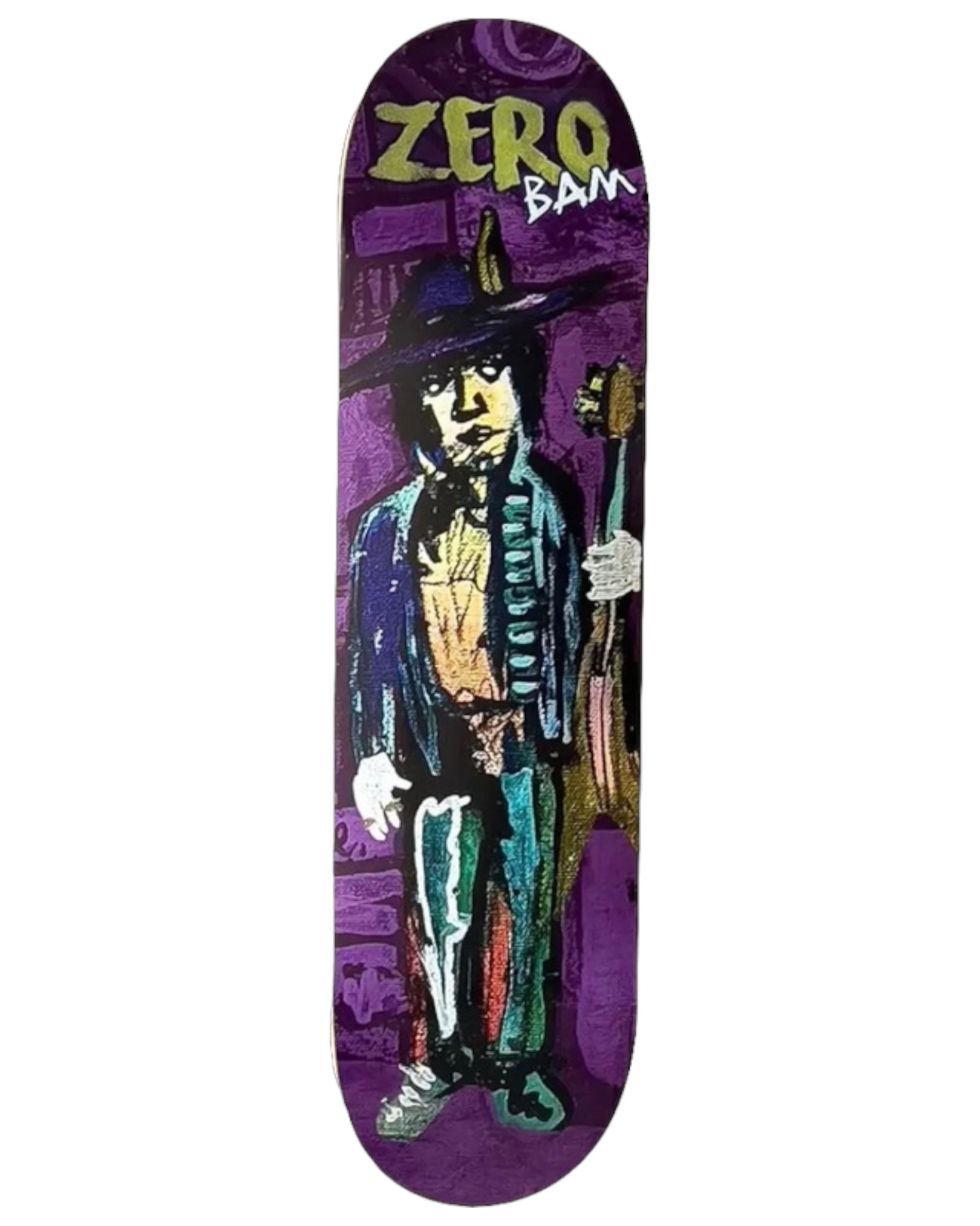 Zero Skateboard Deck Bam Margera Music Man 8.25”