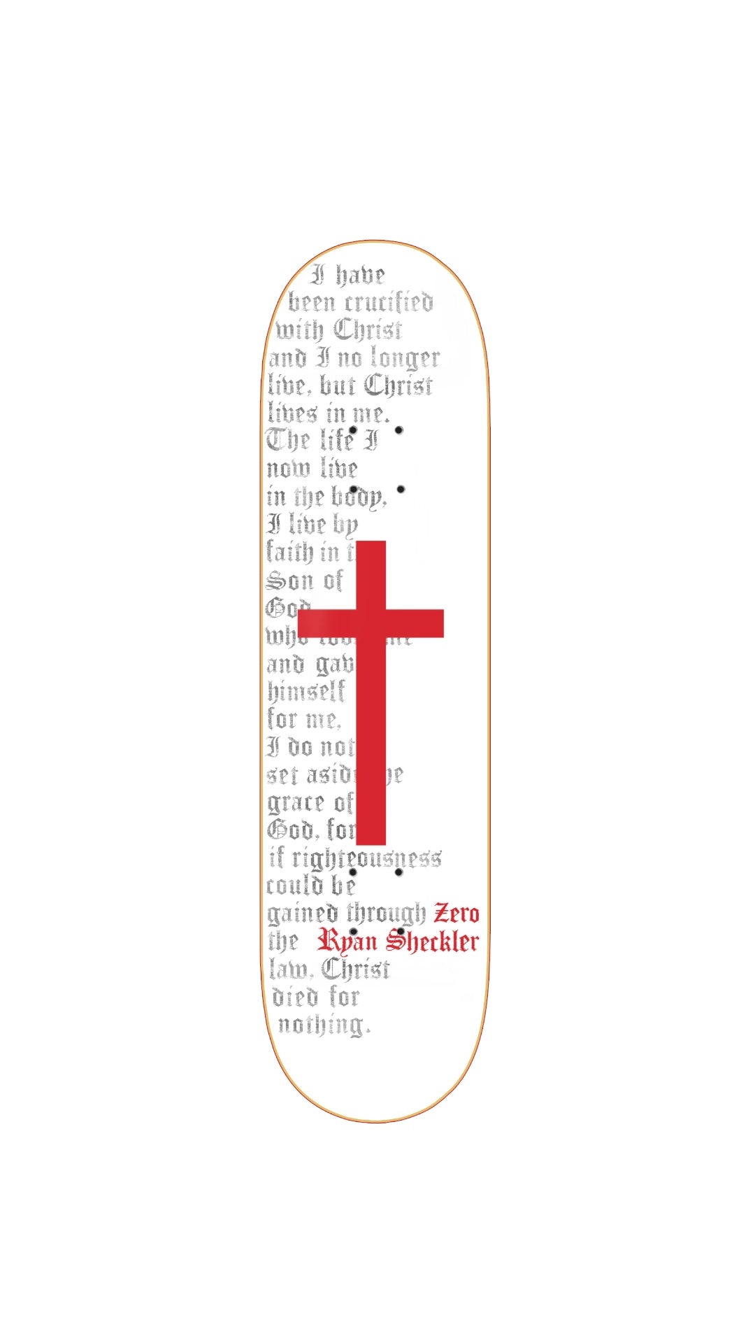 Zero Skateboards Ryan Sheckler Debut Pro Model Cross Deck 8.25”