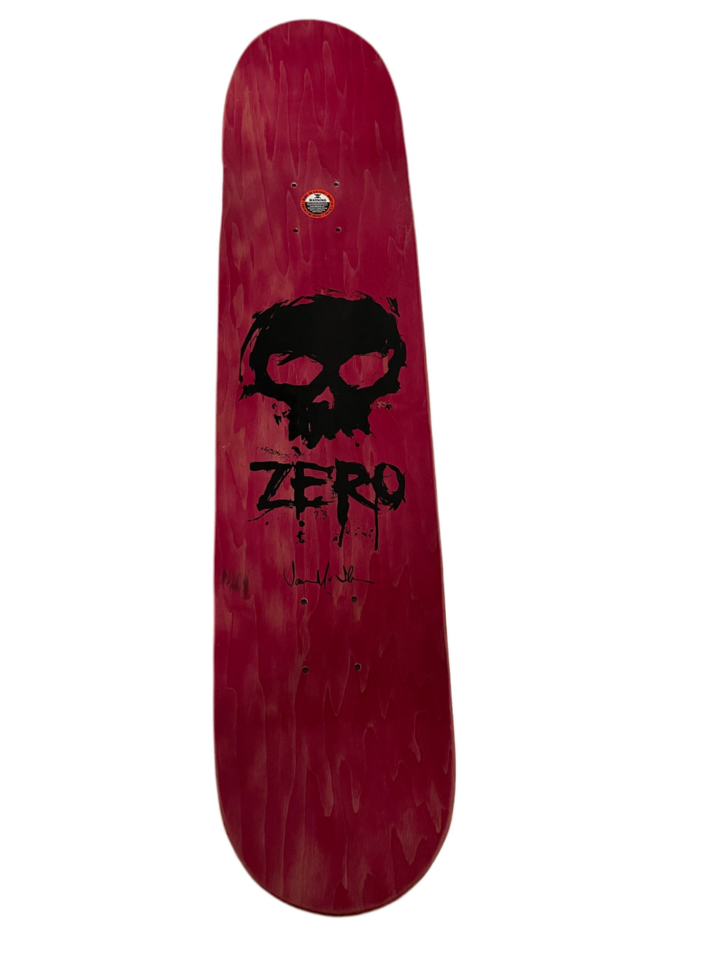 ZERO Skateboards Jamie Thomas Hand Screened/Signed Deck 7.5”