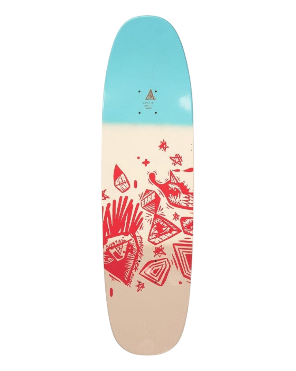 UMA LANDSLEDS RIGHT SAID RED TMUCK DIPPED SHAPED SKATEBOARD DECK 9.25”