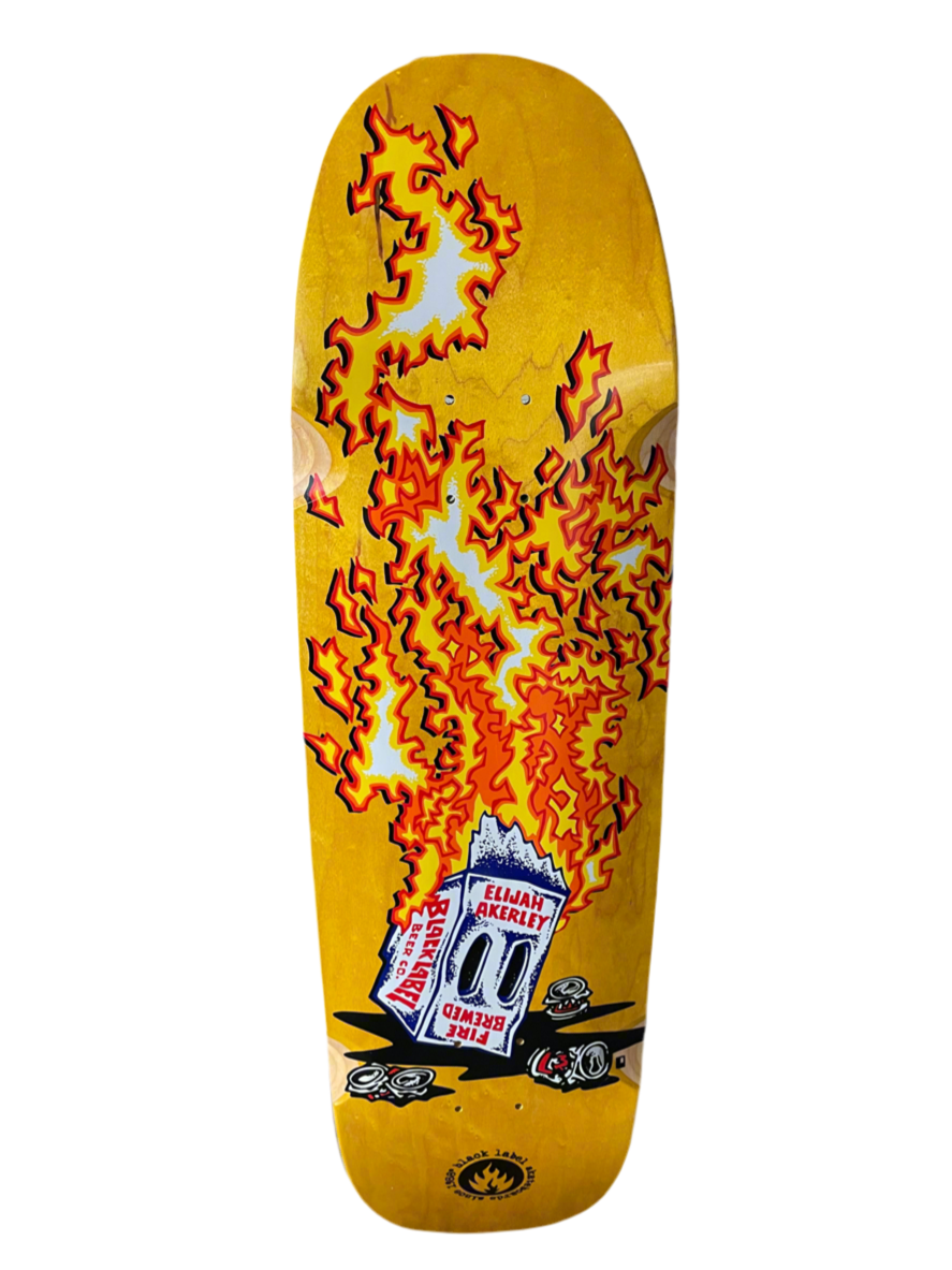 Black Label Skateboards Elijah Akerley Fire Brewed Egg Deck 9.0”