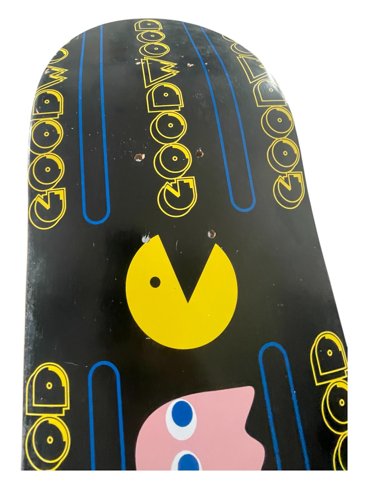 2000s Goodwood X Pac-Man Skateboard Deck 7.87” Gorilla Epoxy
