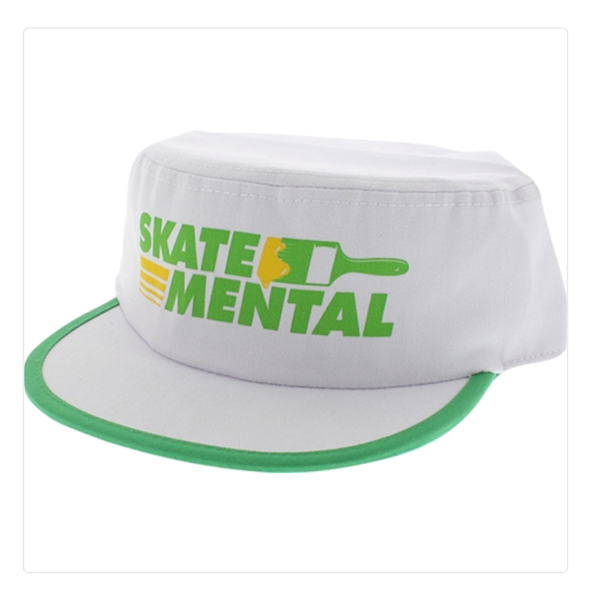 Skate Mental Painters Snapback Cap White/Green Hat