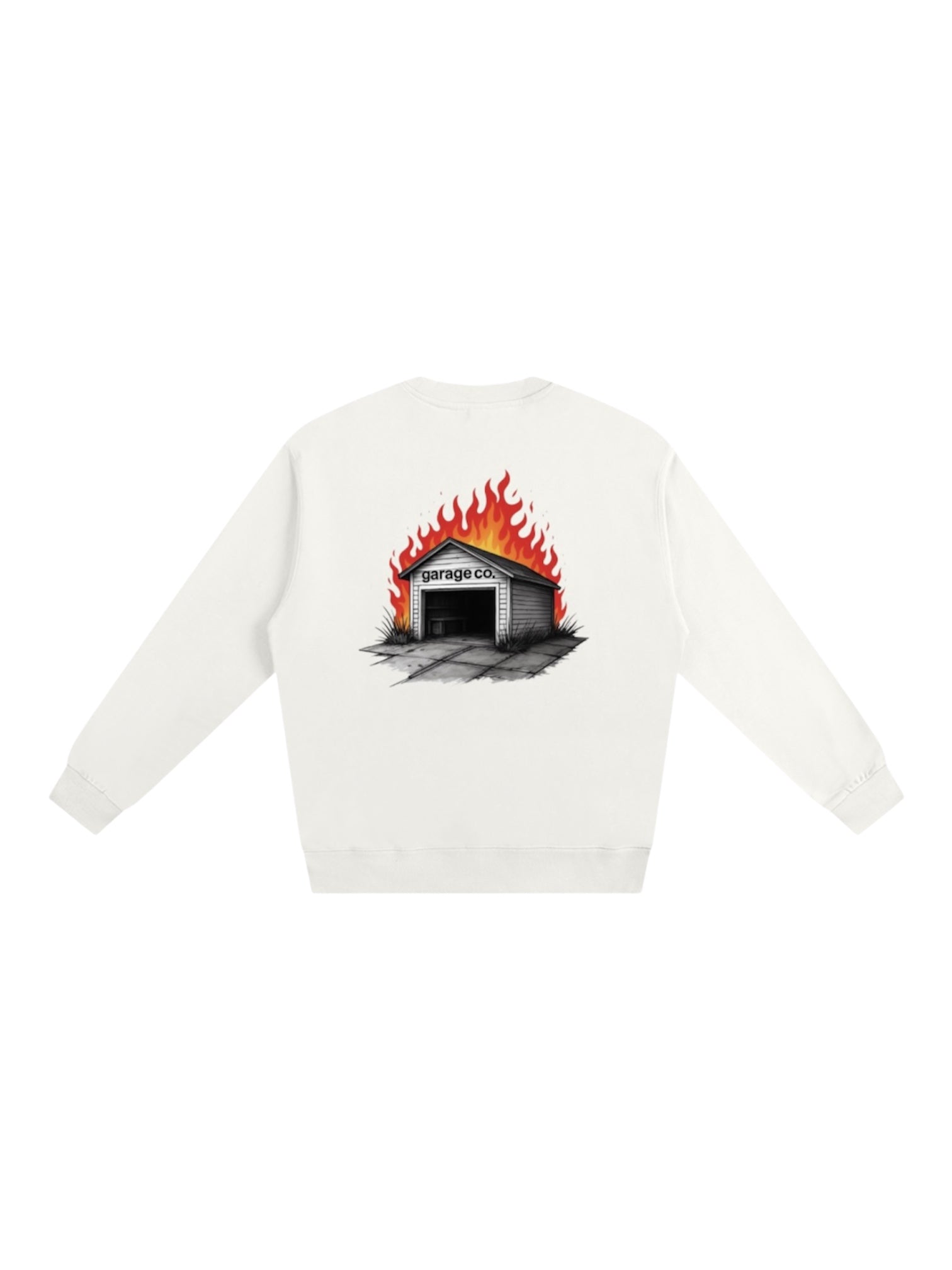 garage co. classic crewneck white