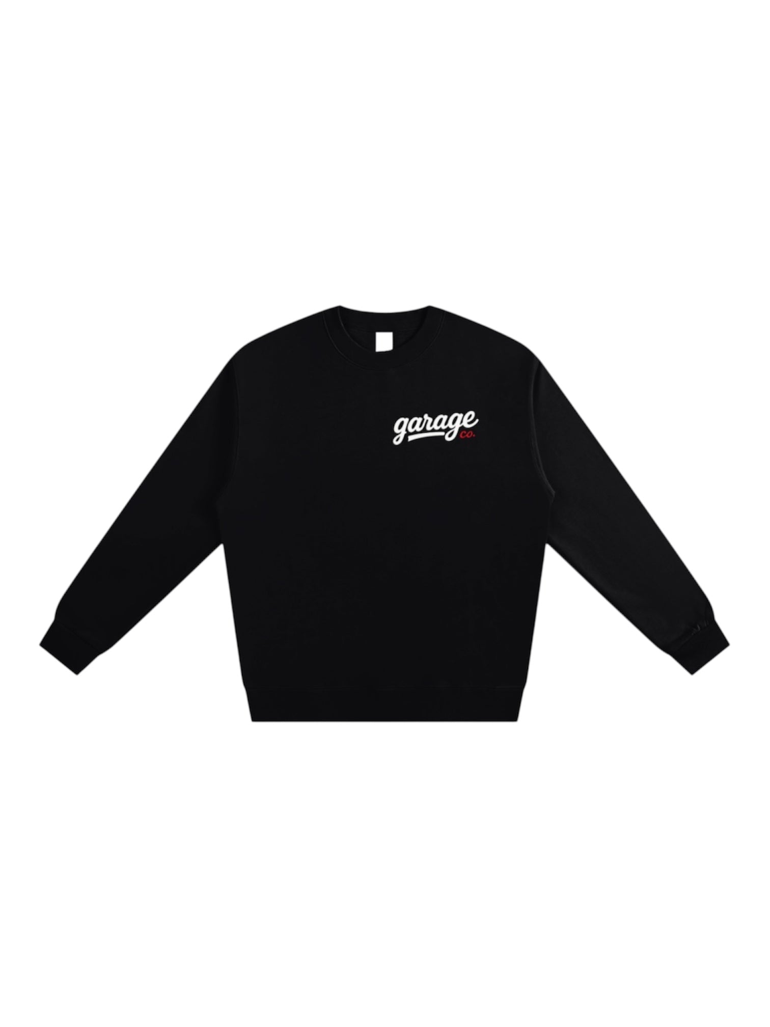 garage co. classic crewneck black