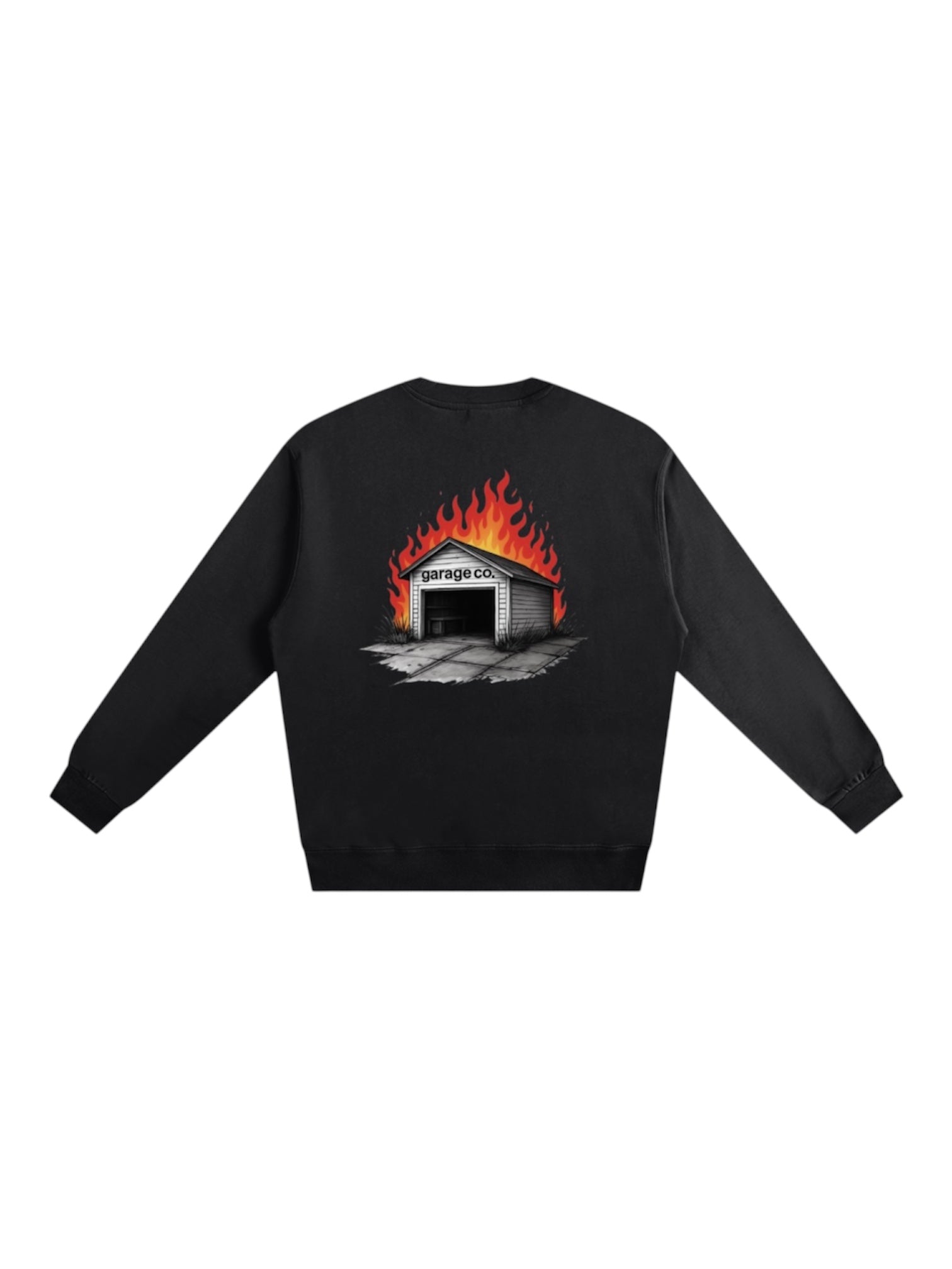 garage co. classic crewneck black