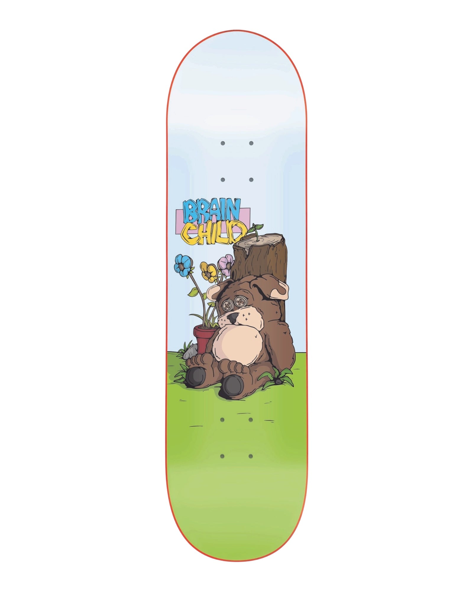 Brainchild Skateboards Chris Haslam Signed Bear 8.5” Deck