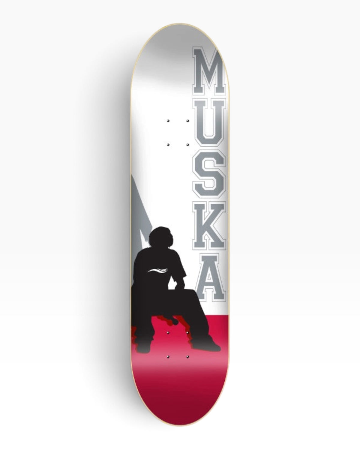 Shorty's Skateboards Chad Muska Red Silhouette 8.0” Deck