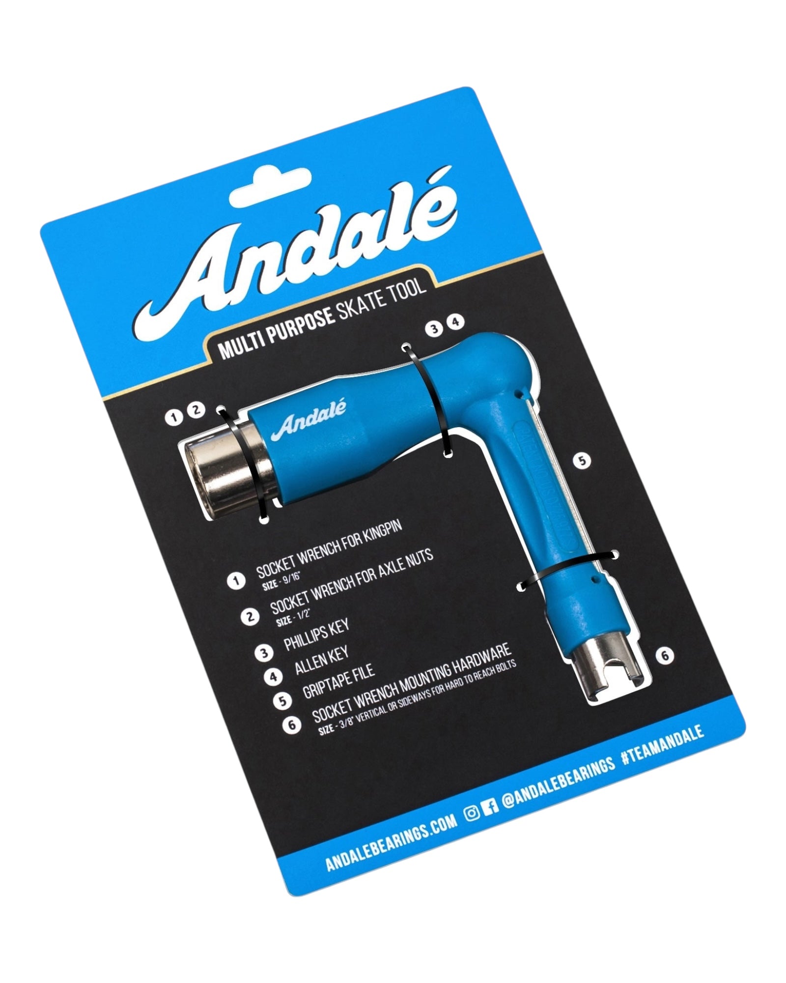 Andale Multi-Purpose Skate Tool, Blue