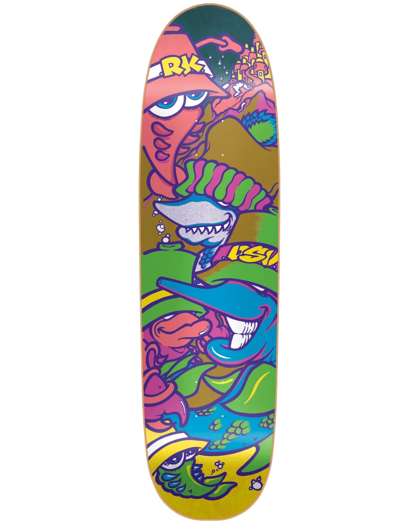 NEW DEAL "DSV" Ron Knigge Skateboard Deck 8.6" HT NEON 1992