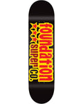 Foundation 3 Star Skateboard Deck - Black 8.13"