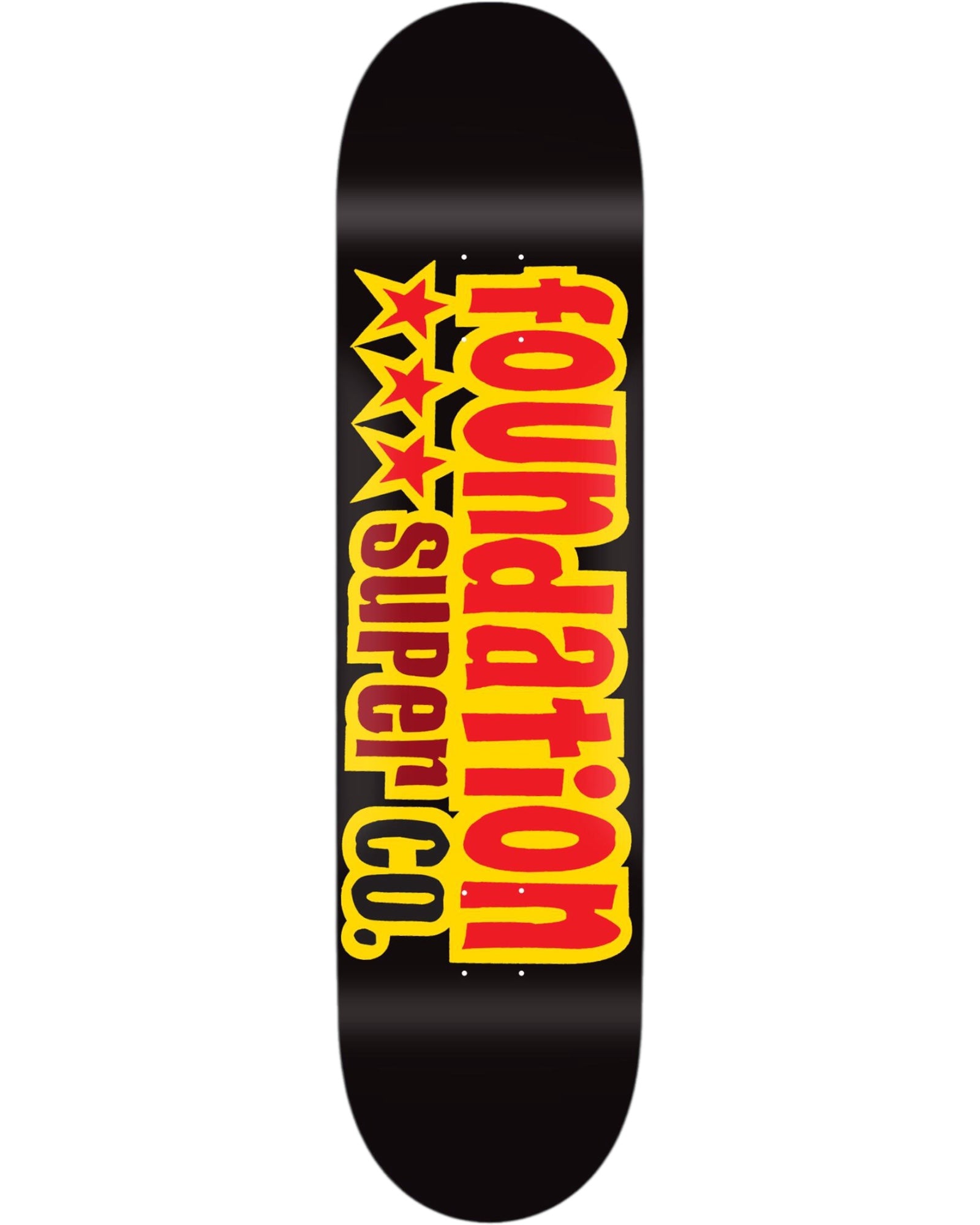 Foundation 3 Star Skateboard Deck - Black 8.13"
