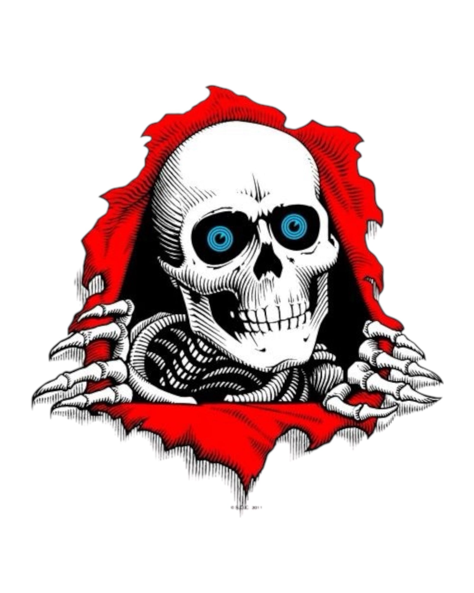 Powell Peralta Ramp Sticker Ripper Clear - Extra Large 12”