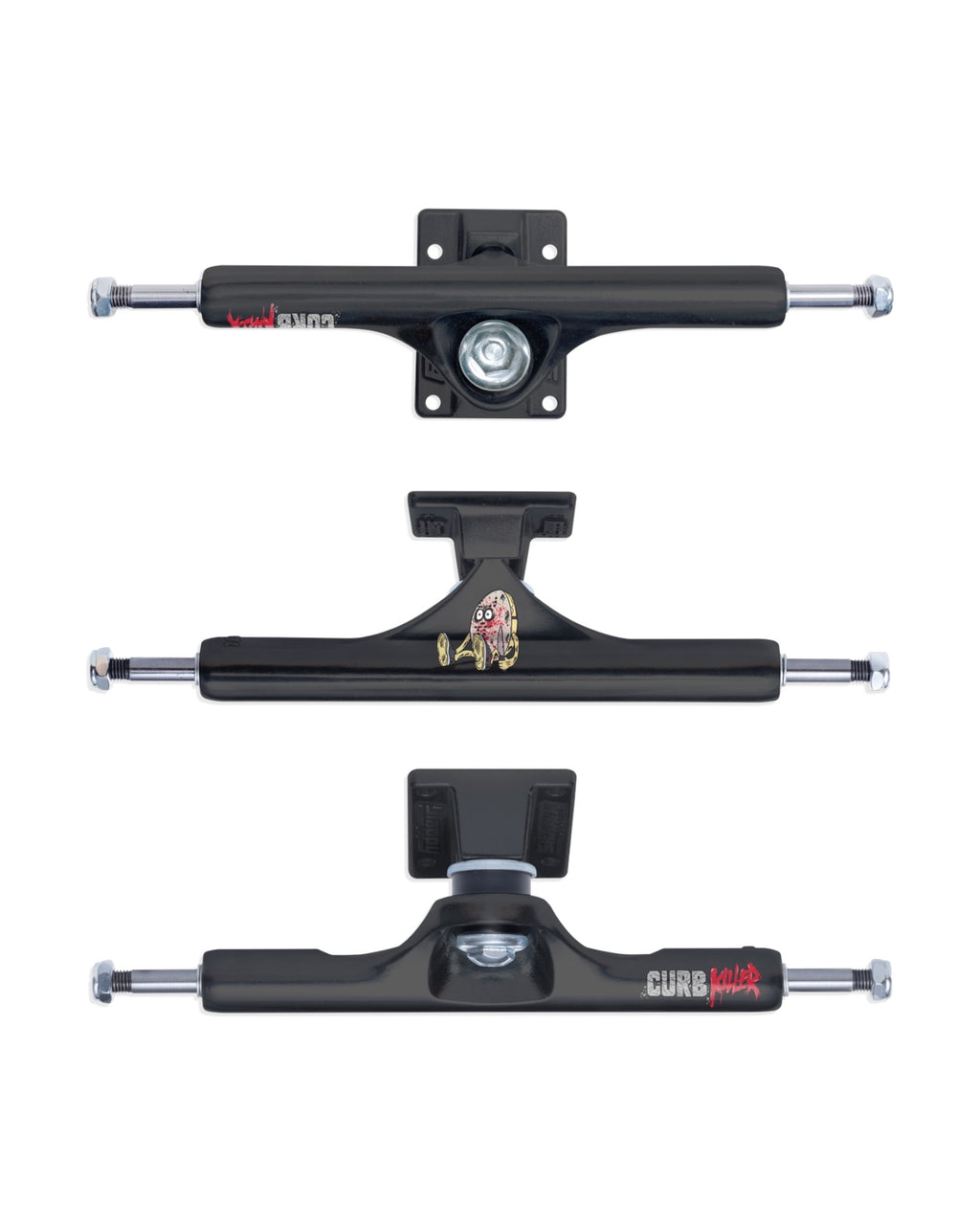 Slappy x Curb Killer Skateboard Trucks ST1 Inverted Matte Black 8.5”
