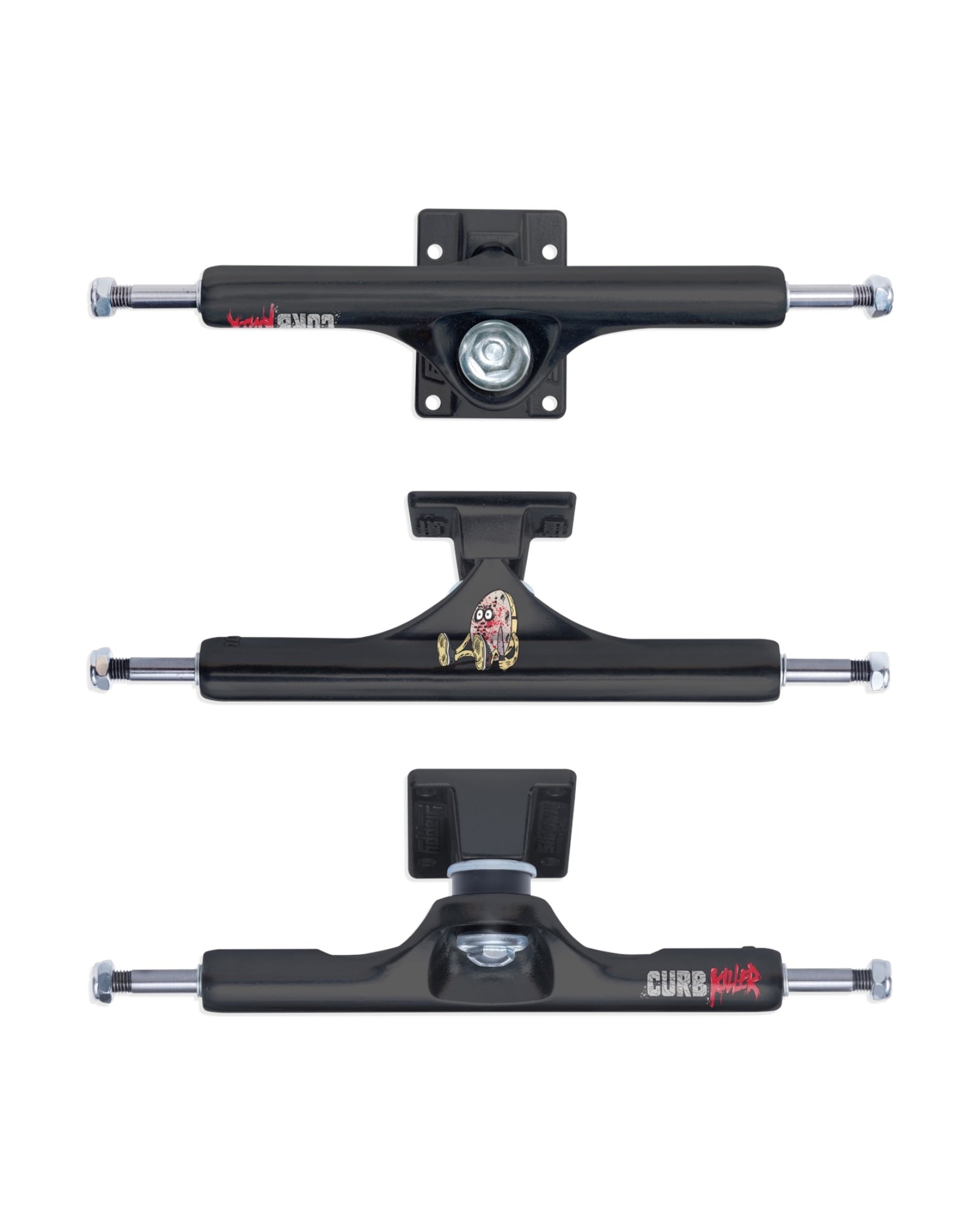 Slappy x Curb Killer Skateboard Trucks ST1 Inverted Matte Black 8.5”