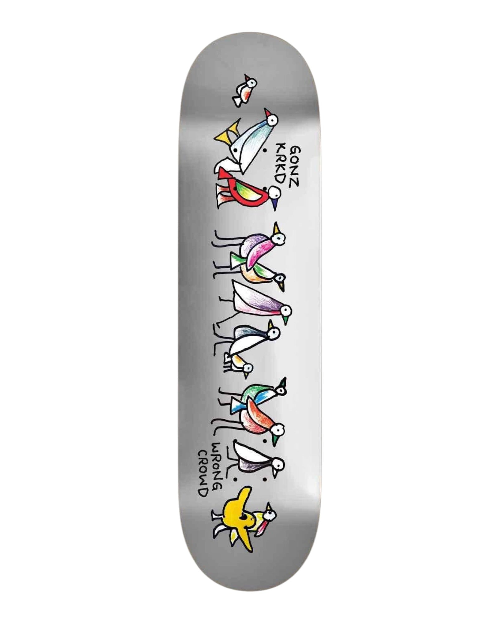 Krooked Skateboards The Crowd Mark Gonzales Pro Model Deck 8.38”