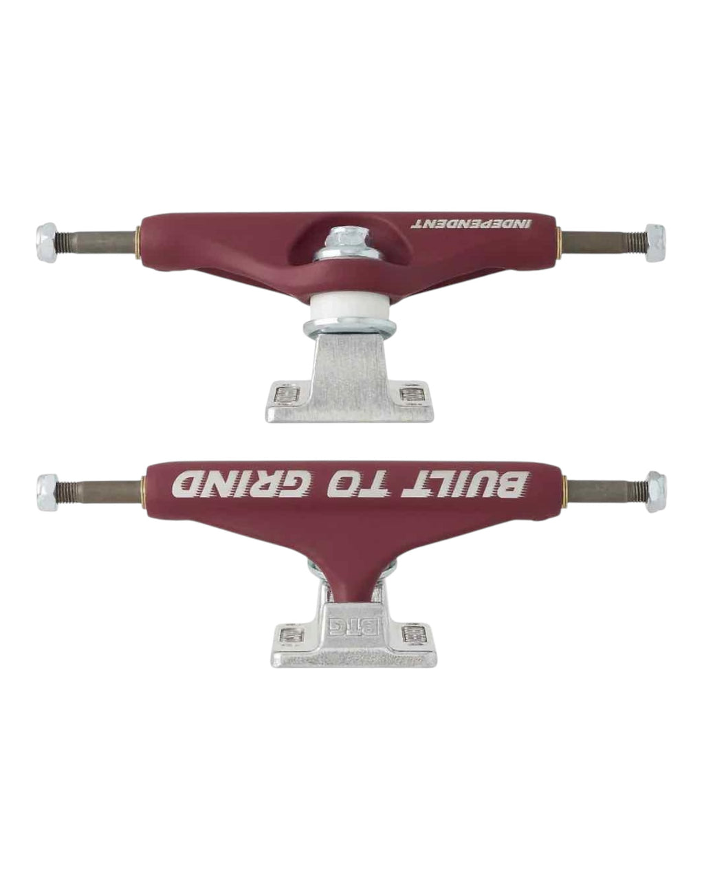 INDEPENDENT Stage 11 BTG Speed Standard Skateboard Trucks - Burgundy/Silver - 144mm