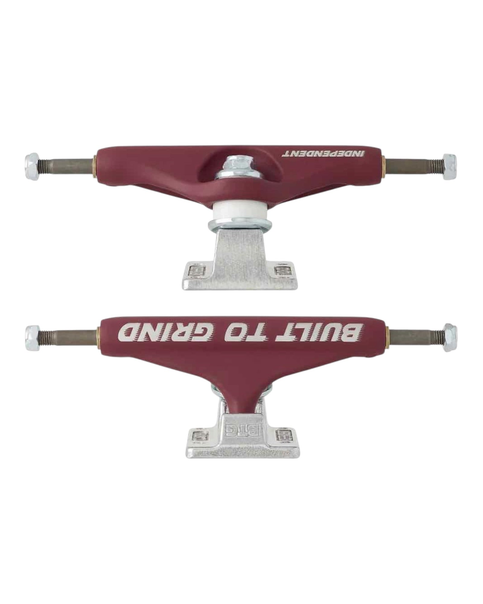 INDEPENDENT Stage 11 BTG Speed Standard Skateboard Trucks - Burgundy/Silver - 144mm