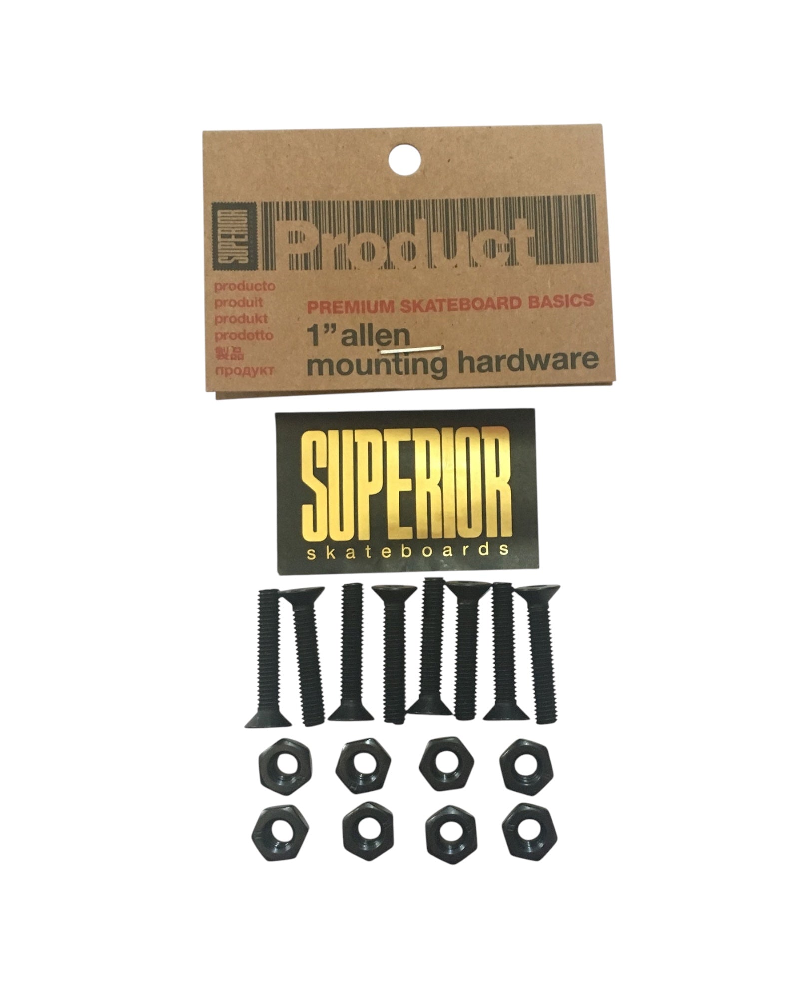 Superior 1" Allen Skateboard Hardware